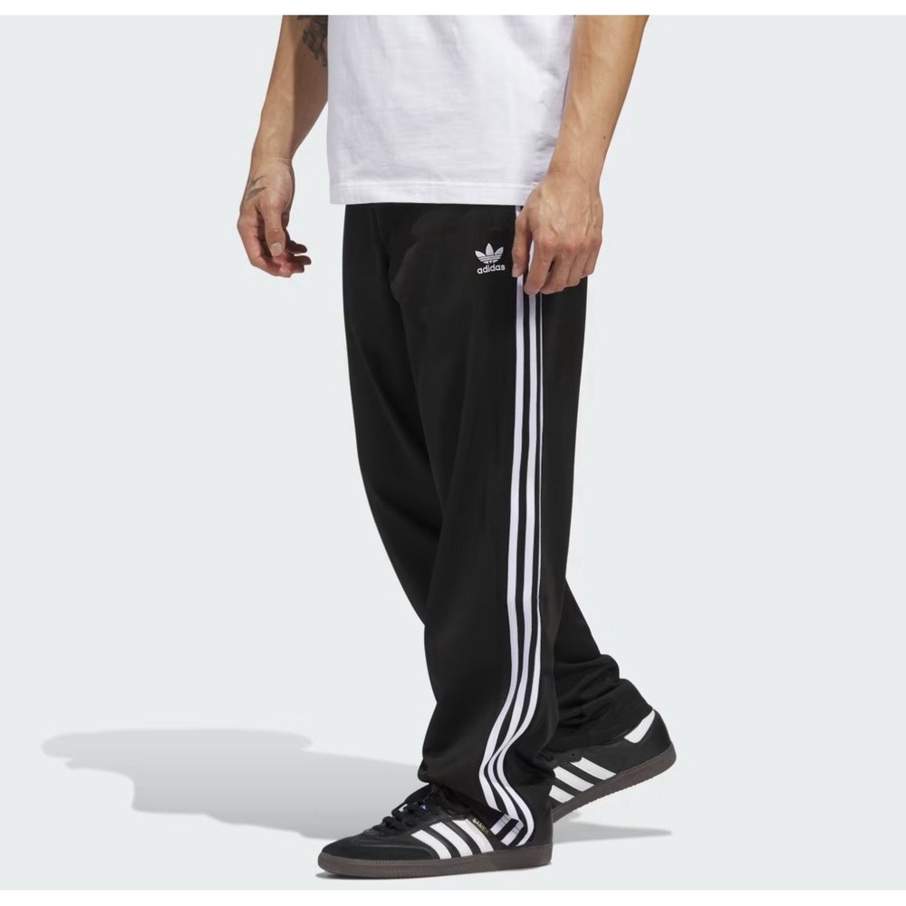 Adidas Originals Men's Lrg Firebird Track Pants Black White Stripes IJ7055 - NWT